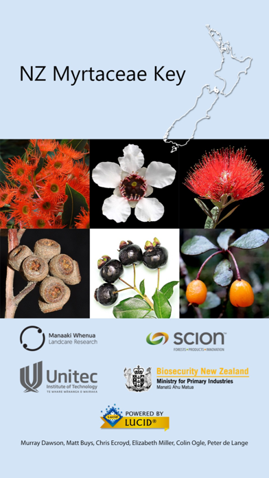 NZ Myrtaceae Key Screenshots