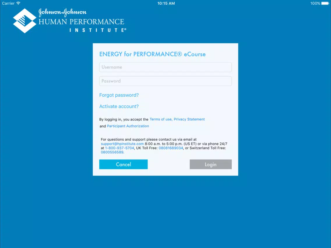 E4P Course iPad Screenshots