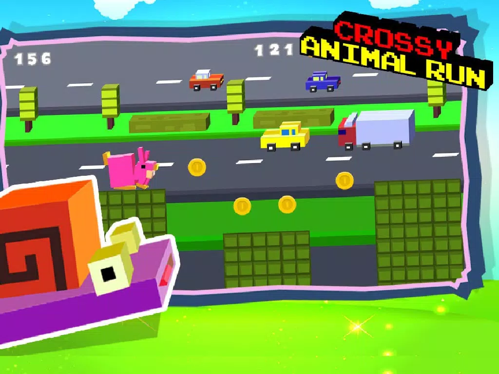 Ảnh chụp màn hình của Crossy Animal Run - Infinite Arcade Game iPad 