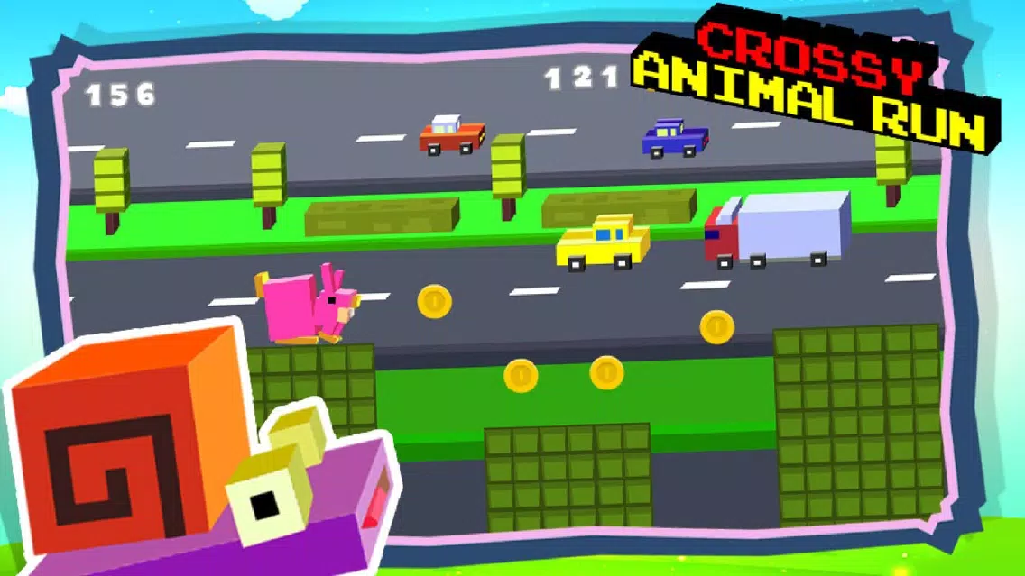 Ảnh chụp màn hình của Crossy Animal Run - Infinite Arcade Game