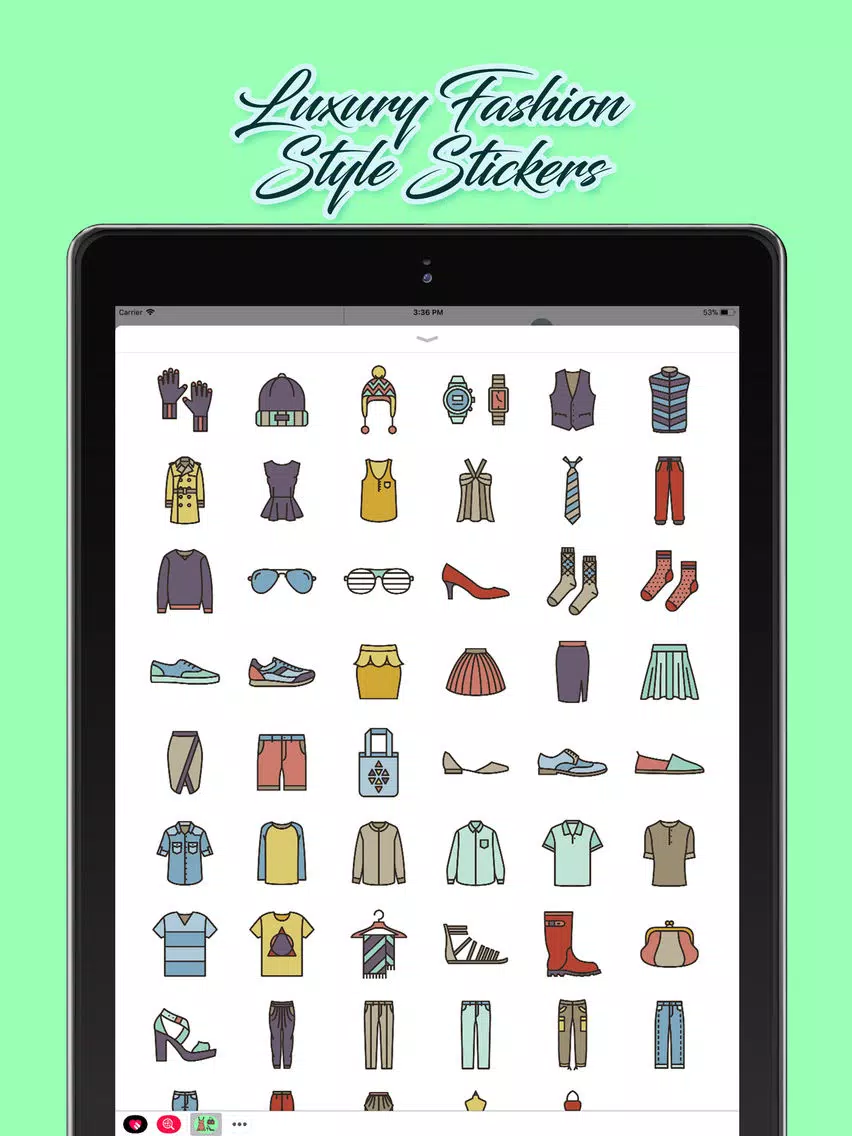 Luxury Fashion Style Stickers iPad Screenshots