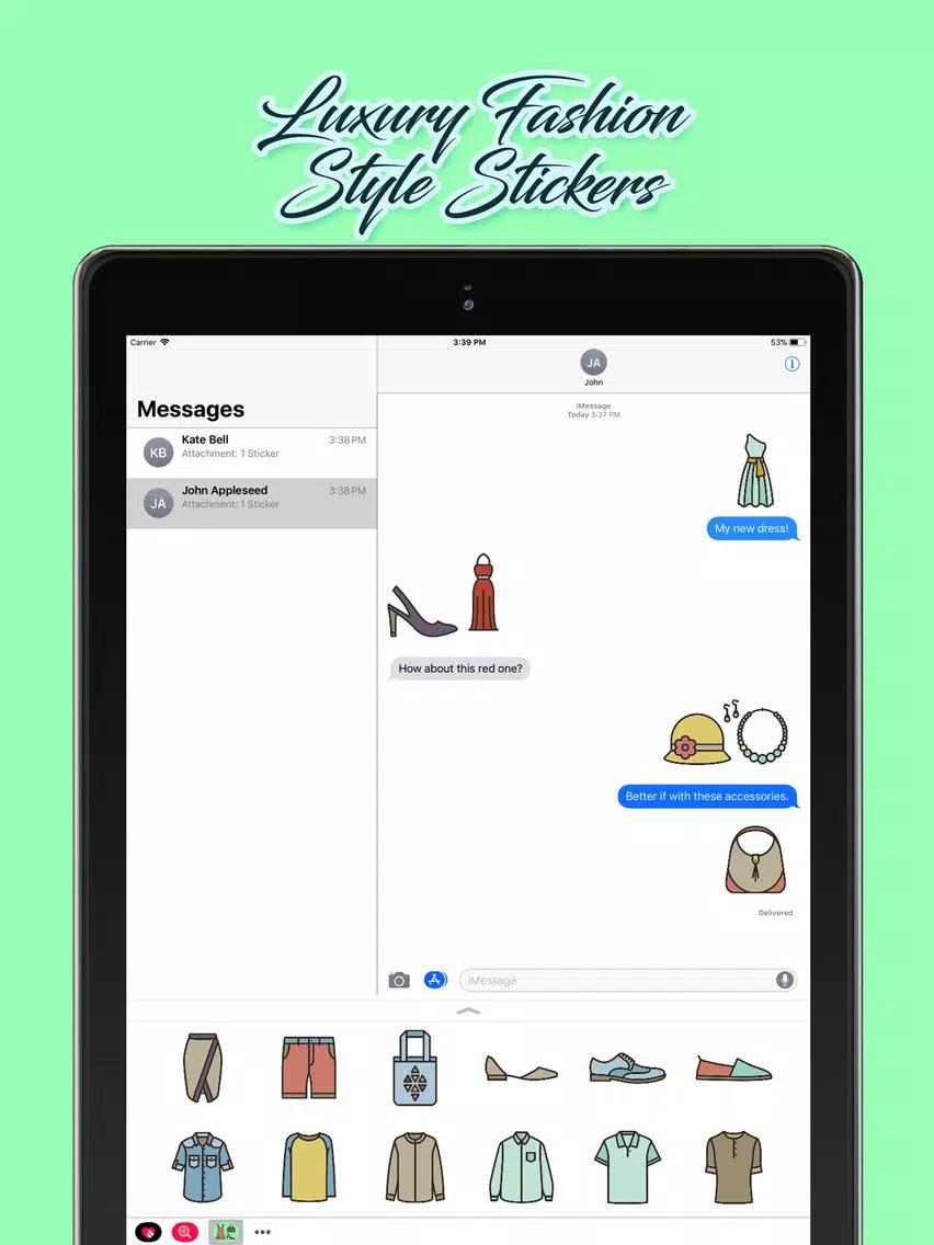 Luxury Fashion Style Stickers iPad Screenshots