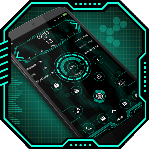 Hi-tech snappy launcher -theme Hi-tech snappy launcher -theme