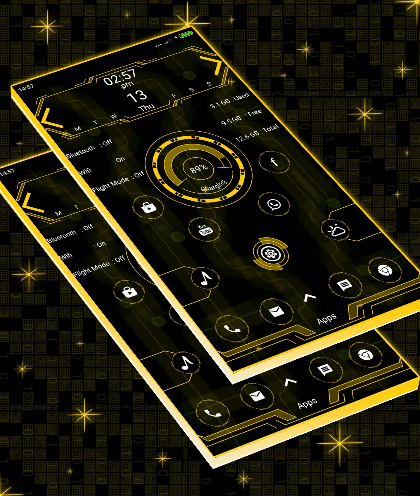 Hi-tech snappy launcher -theme Screenshots