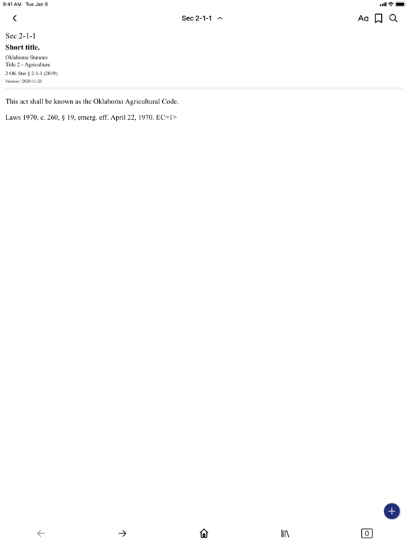 Oklahoma Statutes by PocketLaw iPad Screenshots