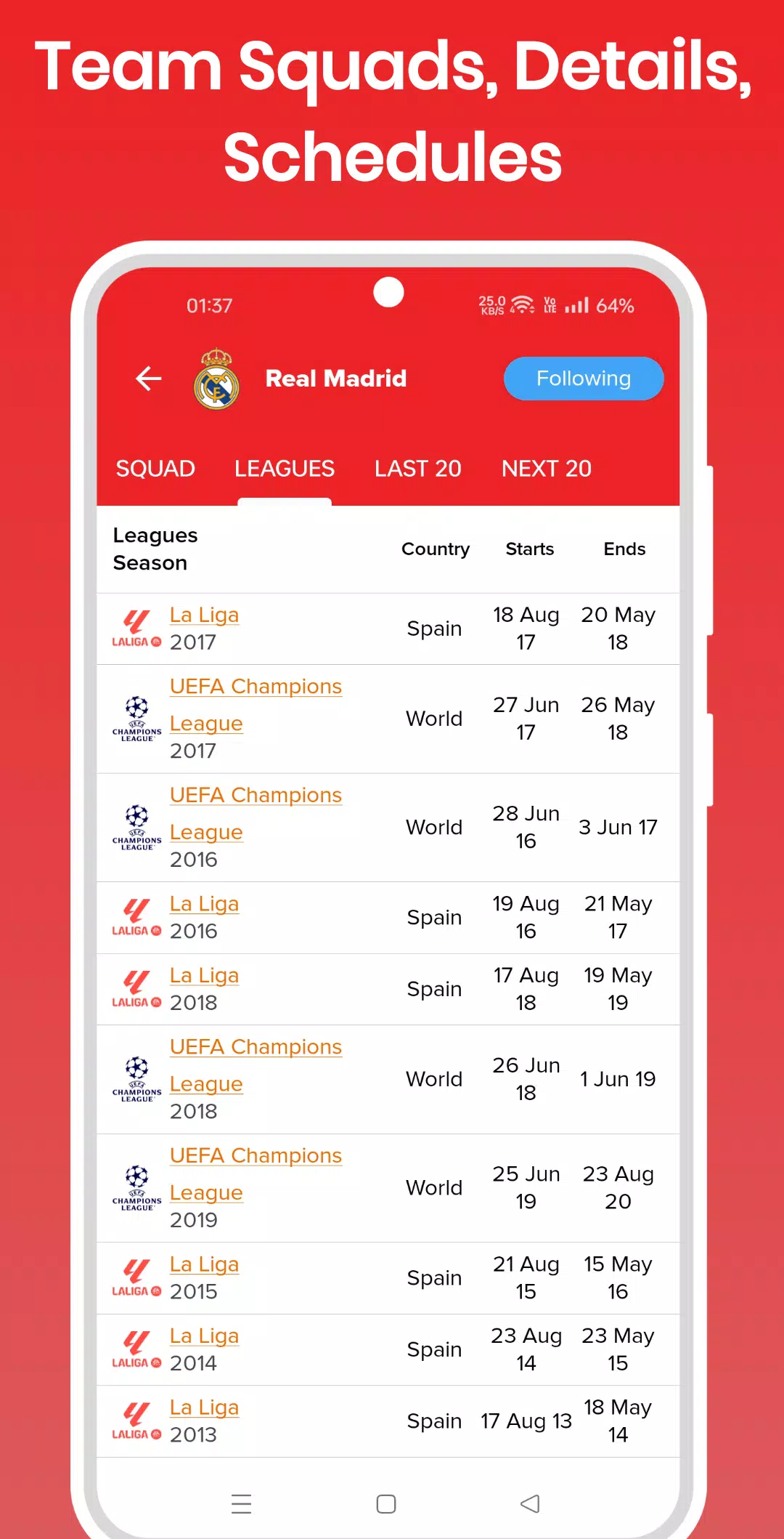 Football Live Score, Soccer स्क्रीनशॉट