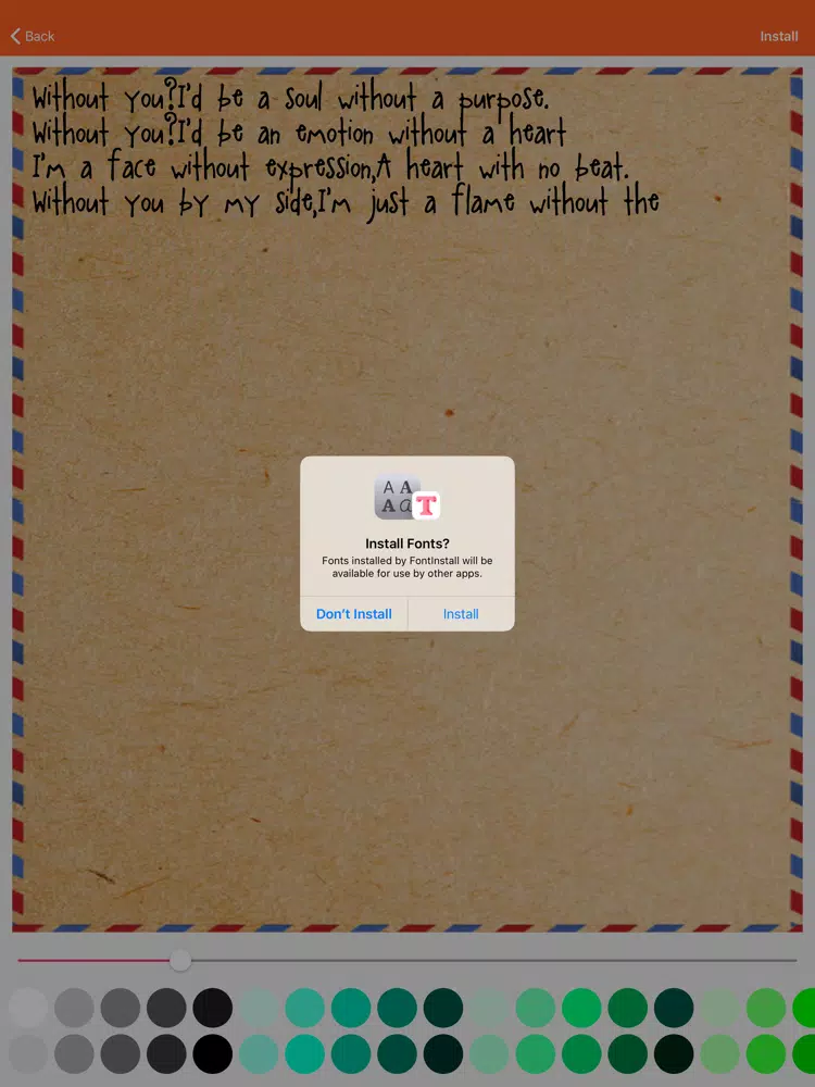 Fonts Install - Cool Fonts iPad Screenshots