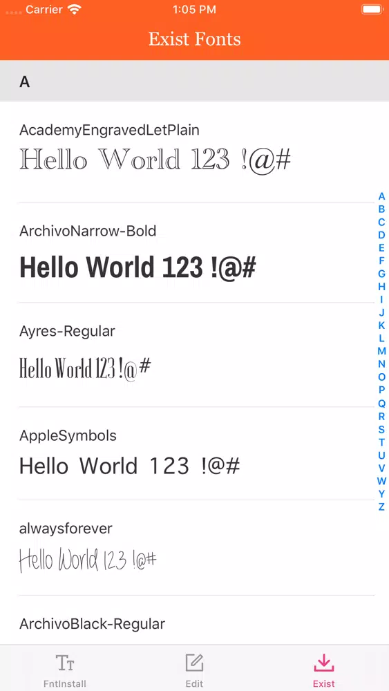Fonts Install - Cool Fonts Screenshots