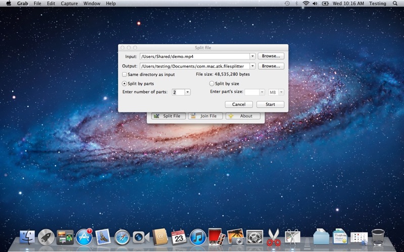 File Splitter Screenshots