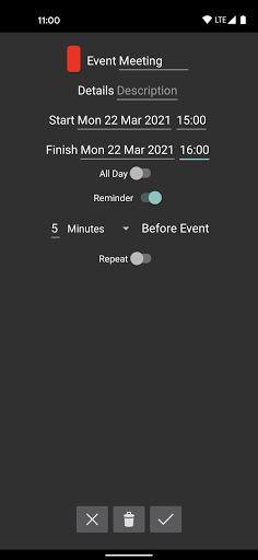 Shift Work Calendar Screenshots