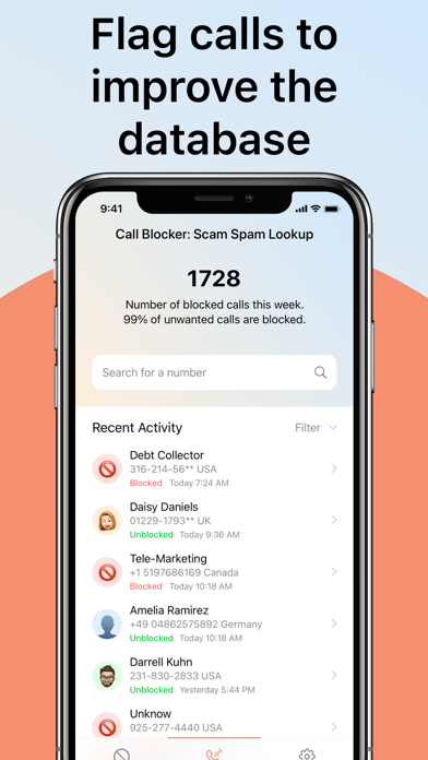 Call Blocker: Scam Spam Lookup Screenshots