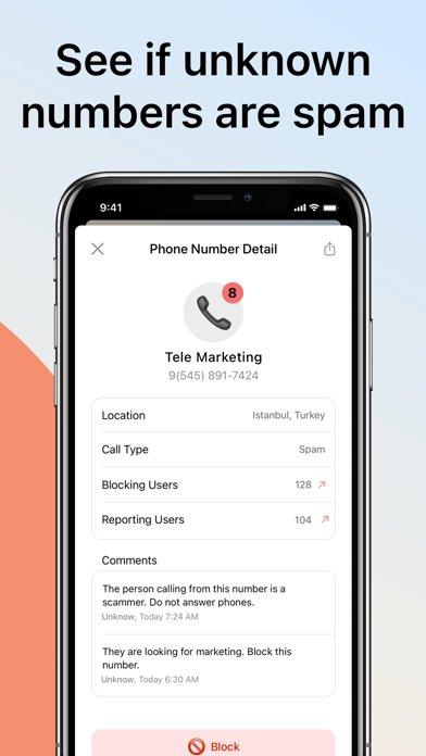 Call Blocker: Scam Spam Lookup Screenshots