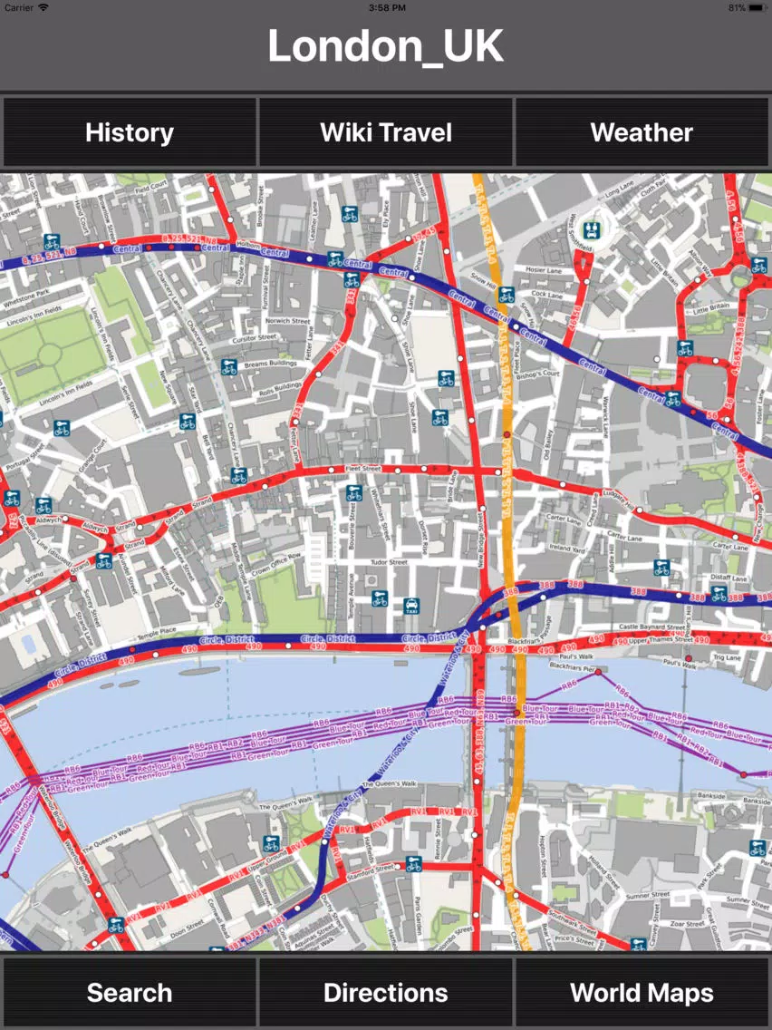 London UK Travel Map Offline iPad Screenshots