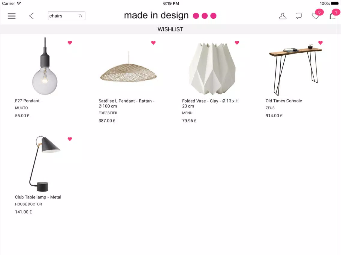 Made In Design : Design & Decoration iPad Screenshots