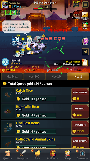 Retro Hero Mr Kim : Idle RPG Screenshots