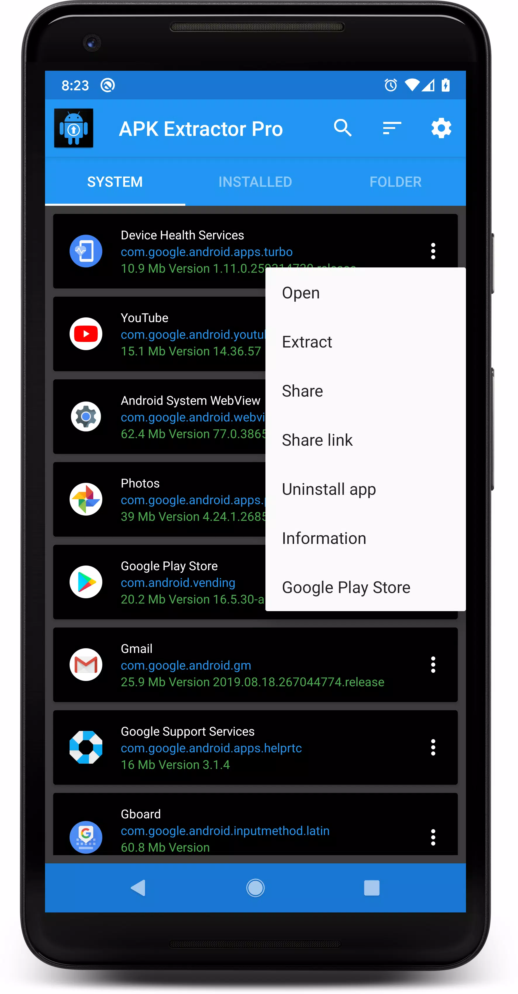 APK Extractor Pro Screenshots
