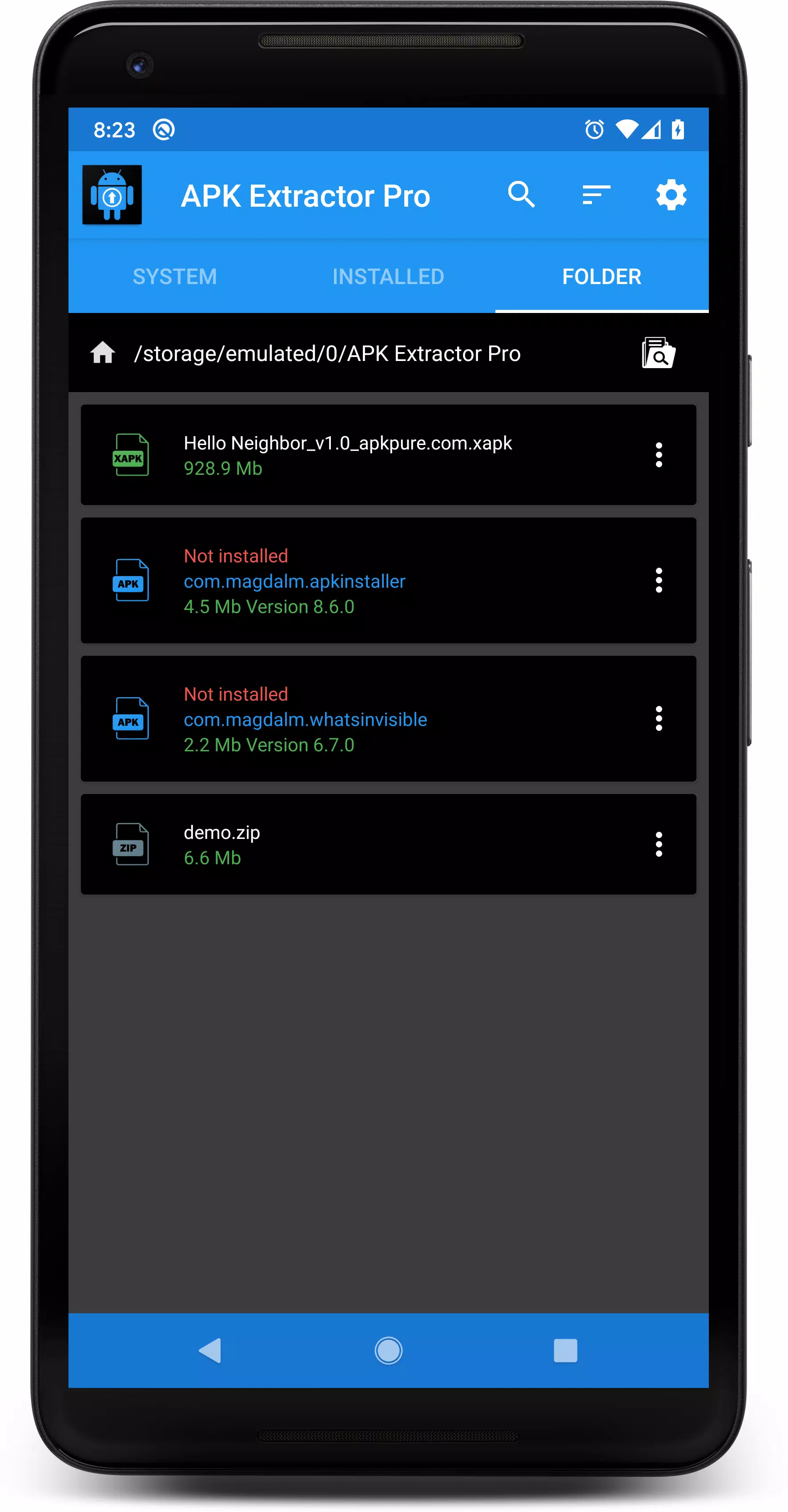 APK Extractor Pro Screenshots
