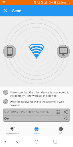 SuperBeam | WiFi Direct Share Screenshots