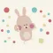 Cute Paper Cutout Rabbit
