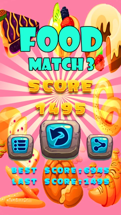 Food Match 3 - build Food Puzzle & Game for kids应用截图