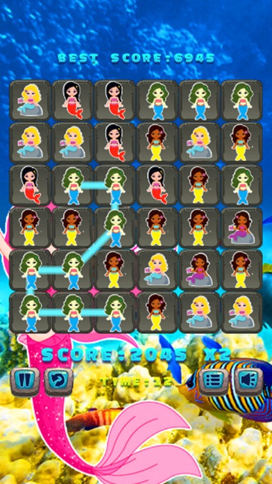 صور Mermaid Match 3 Puzzle-Mermaid Drag Drop Line Game