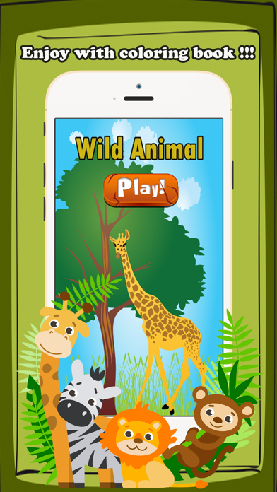 Wild Animals Coloring Book Kids Educational Games स्क्रीनशॉट