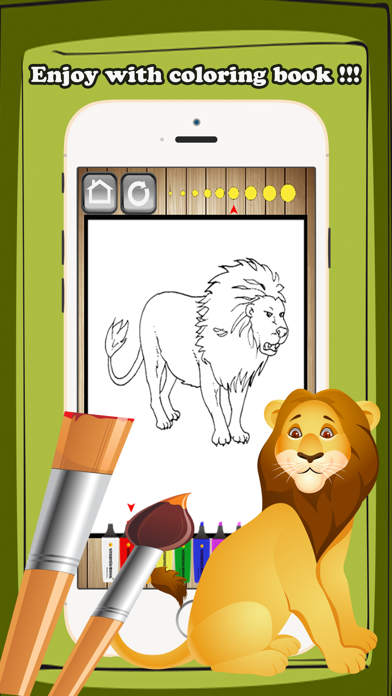 Wild Animals Coloring Book Kids Educational Games स्क्रीनशॉट