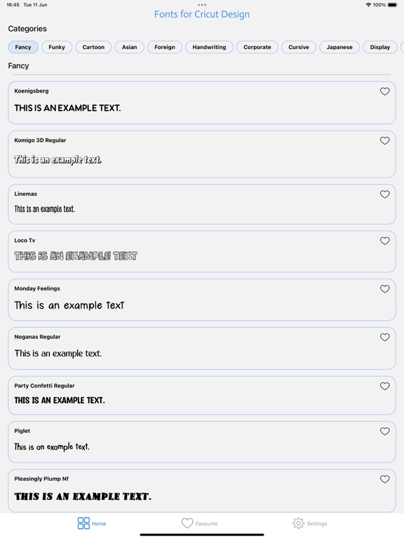 Fonts for Cricut Design iPad Screenshots