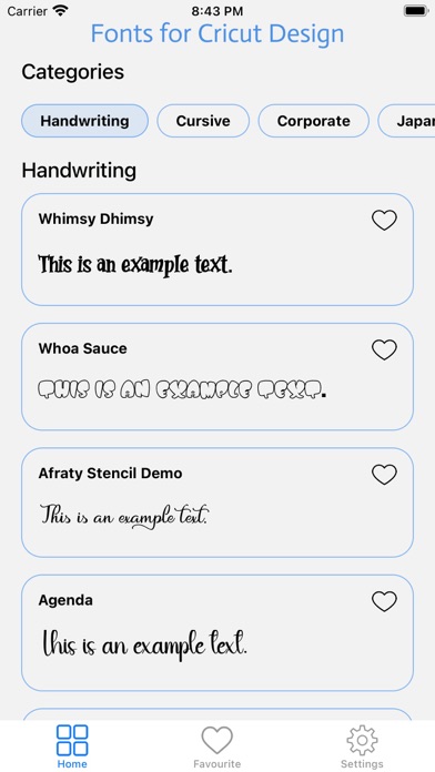 Fonts for Cricut Design Screenshots
