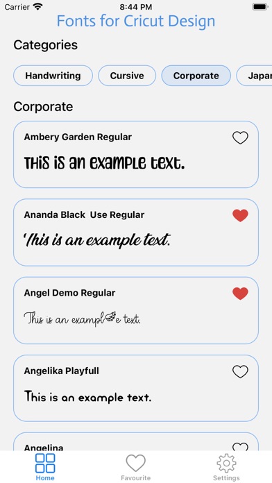 Fonts for Cricut Design Screenshots