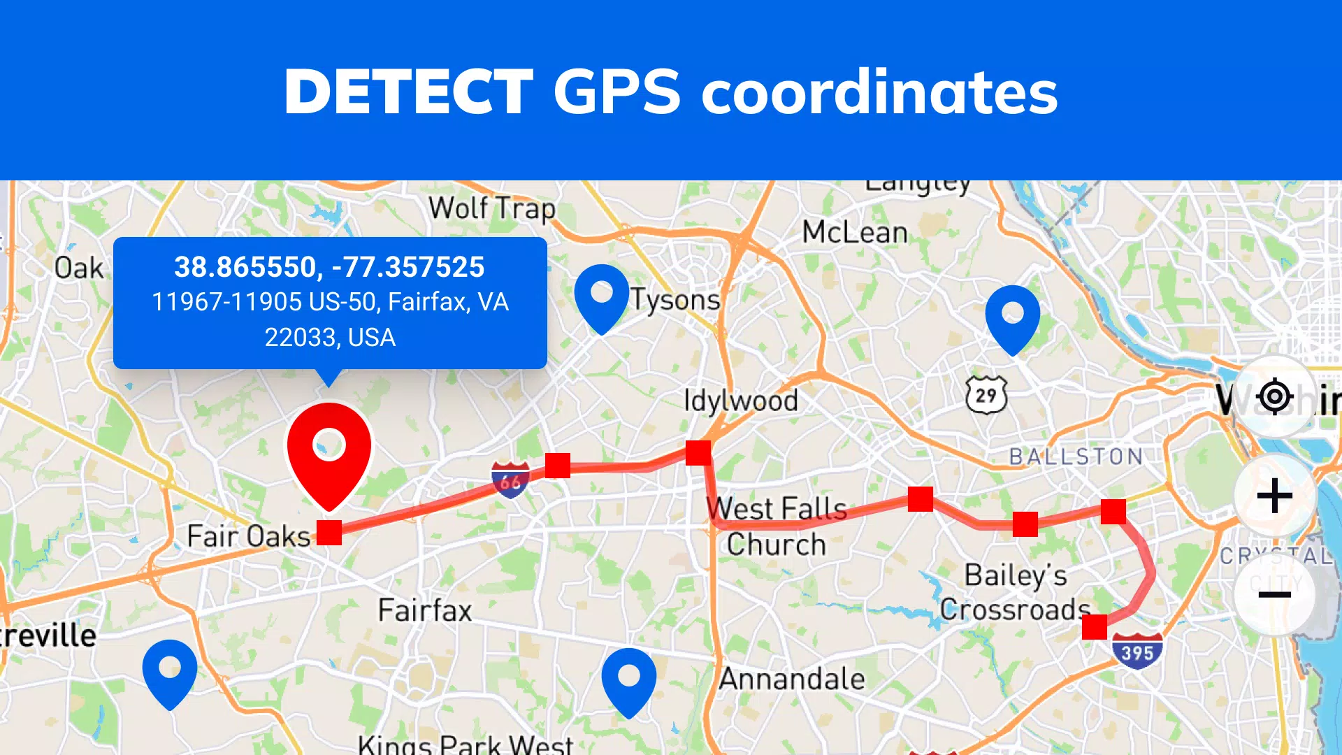 GPS Coordinates Screenshots