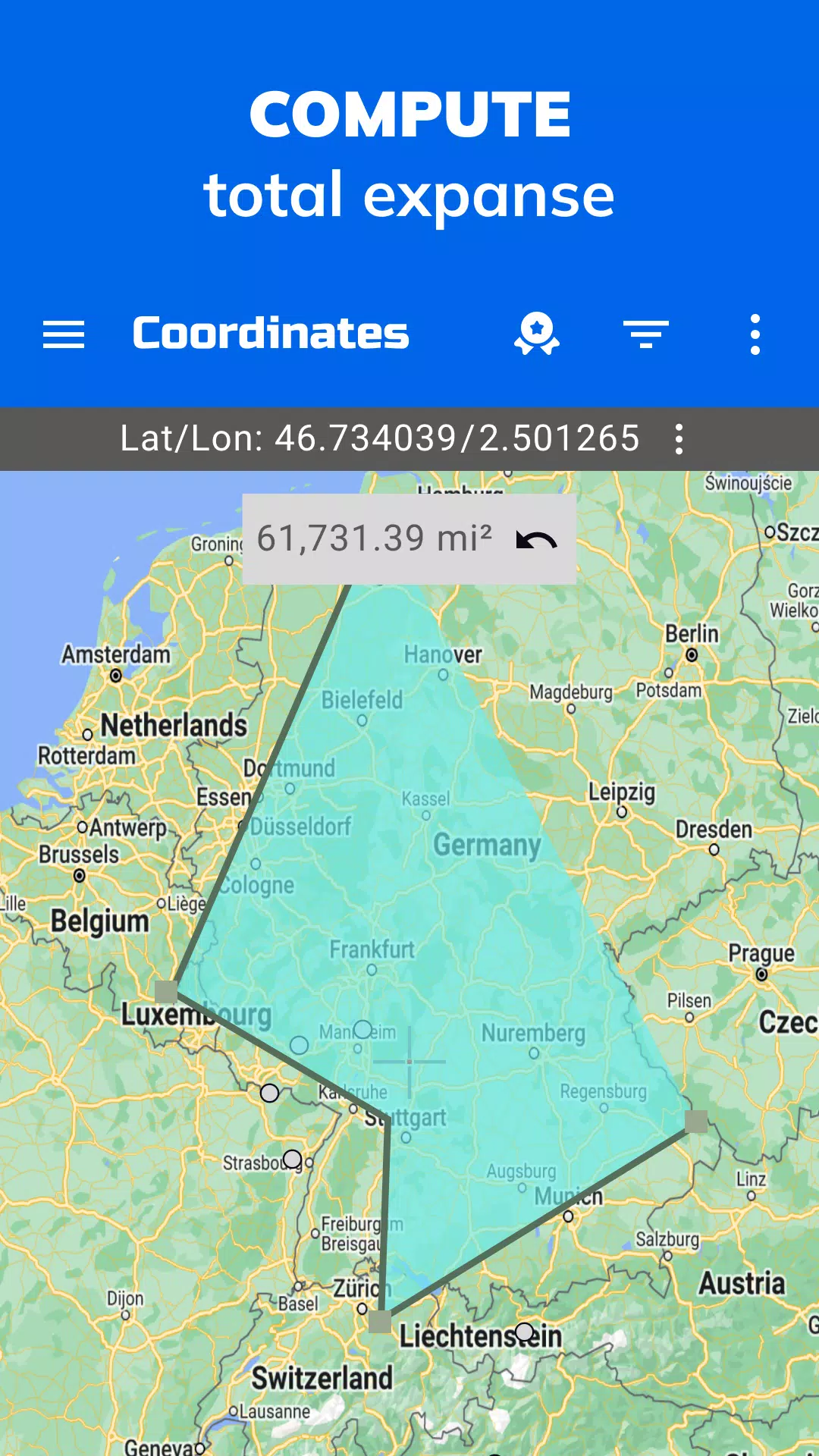 GPS Coordinates Screenshots