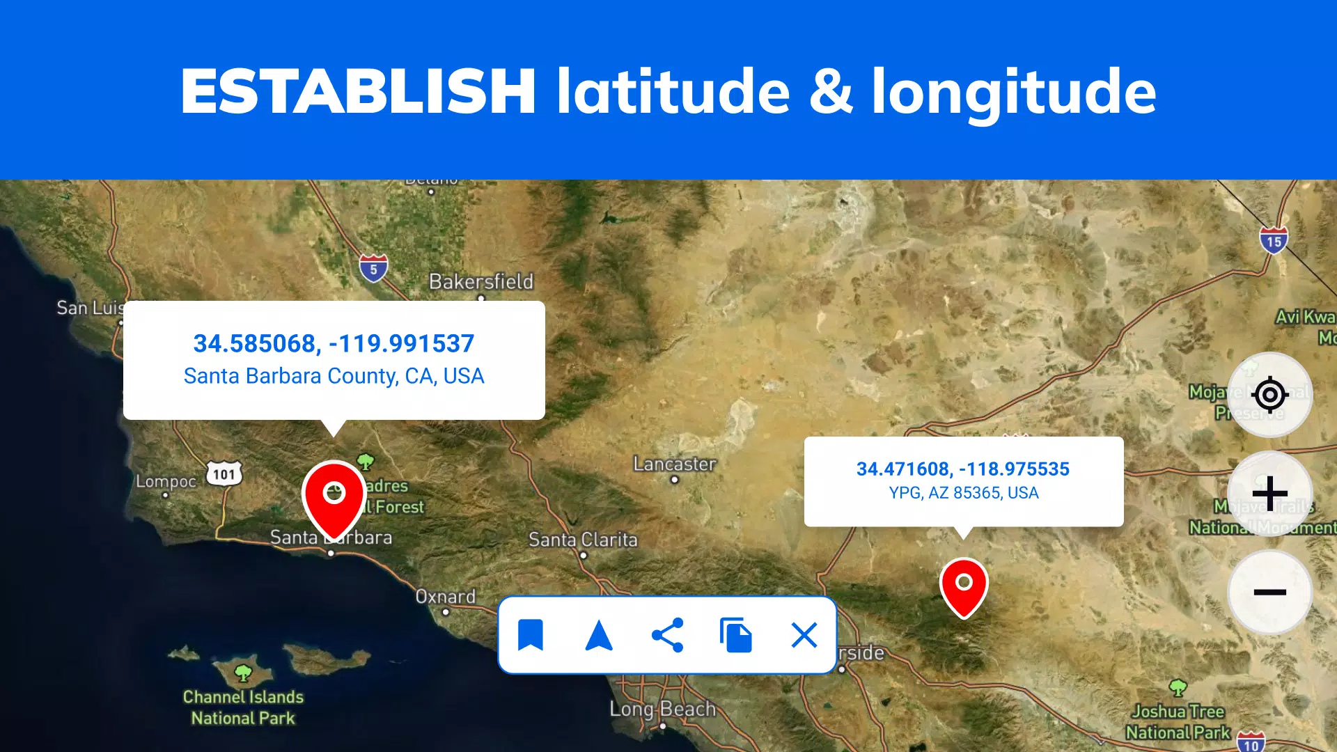 GPS Coordinates Screenshots