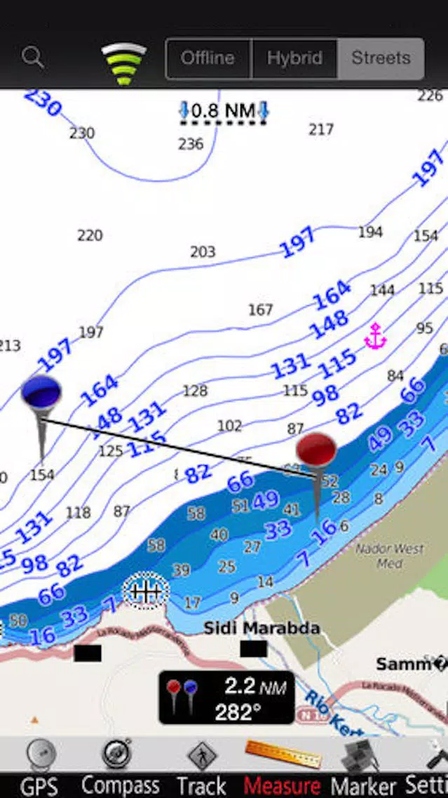 Melilla GPS Nautical Charts Screenshots