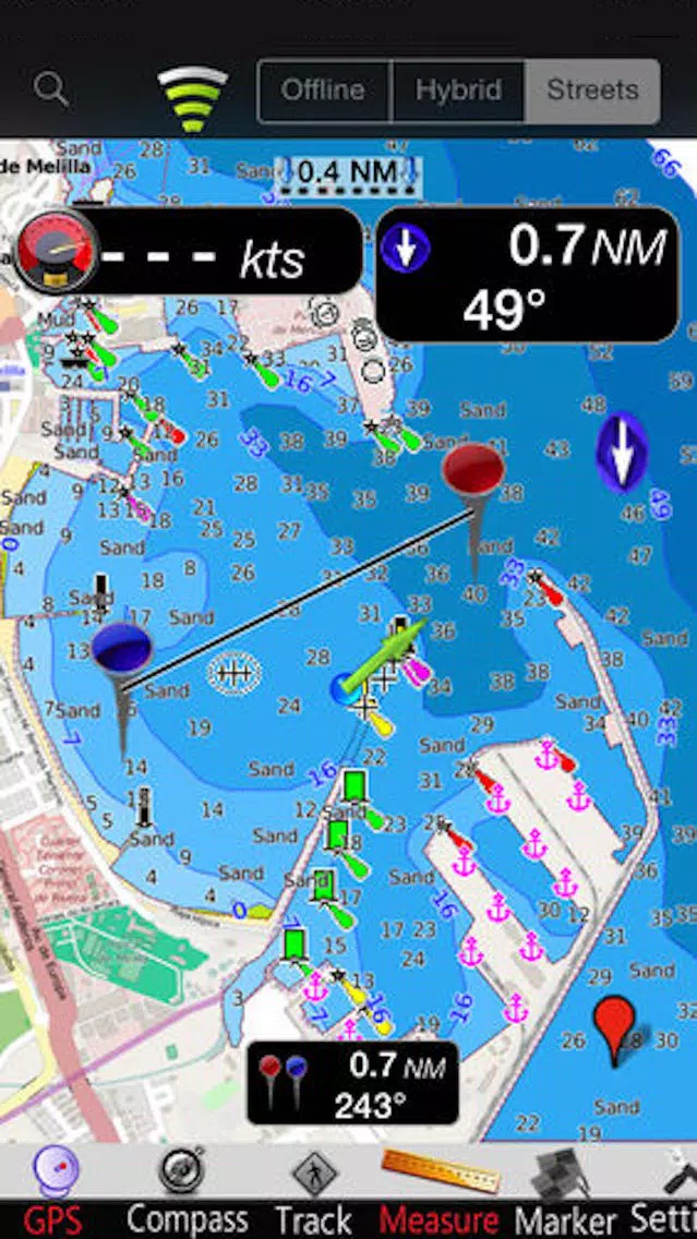 Melilla GPS Nautical Charts Screenshots
