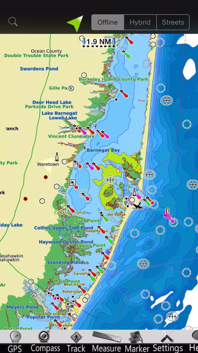 New Jersey GPS Nautical Charts Screenshots