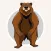Brown Bear Cute Stickers