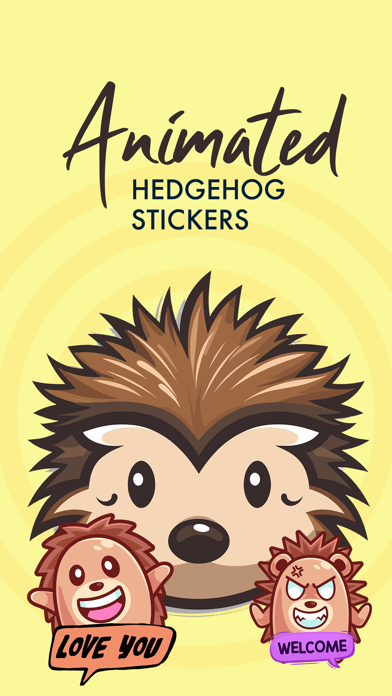 Animated HEDGEHOG Stickers Pac Screenshots