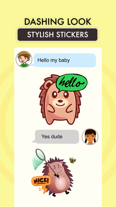 Animated HEDGEHOG Stickers Pac Screenshots