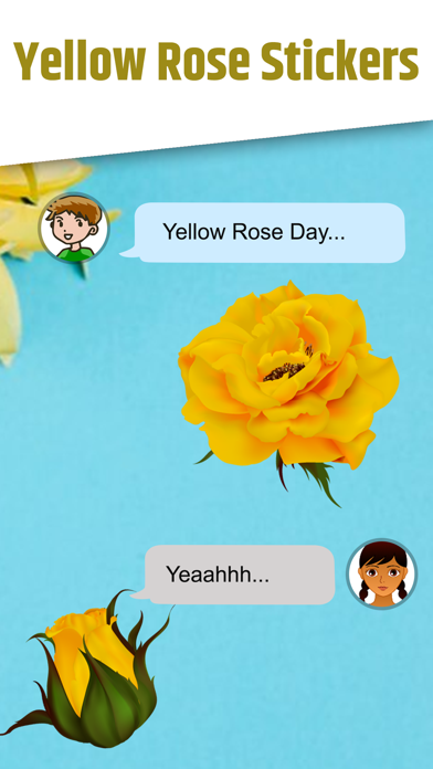 Yellow Rose Stickers Screenshots