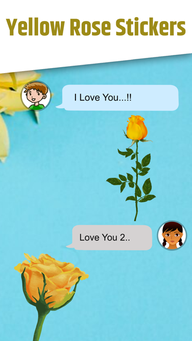 Yellow Rose Stickers Screenshots