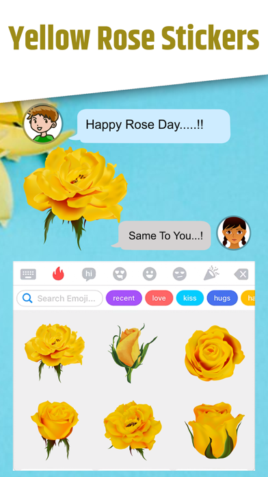 Yellow Rose Stickers Screenshots