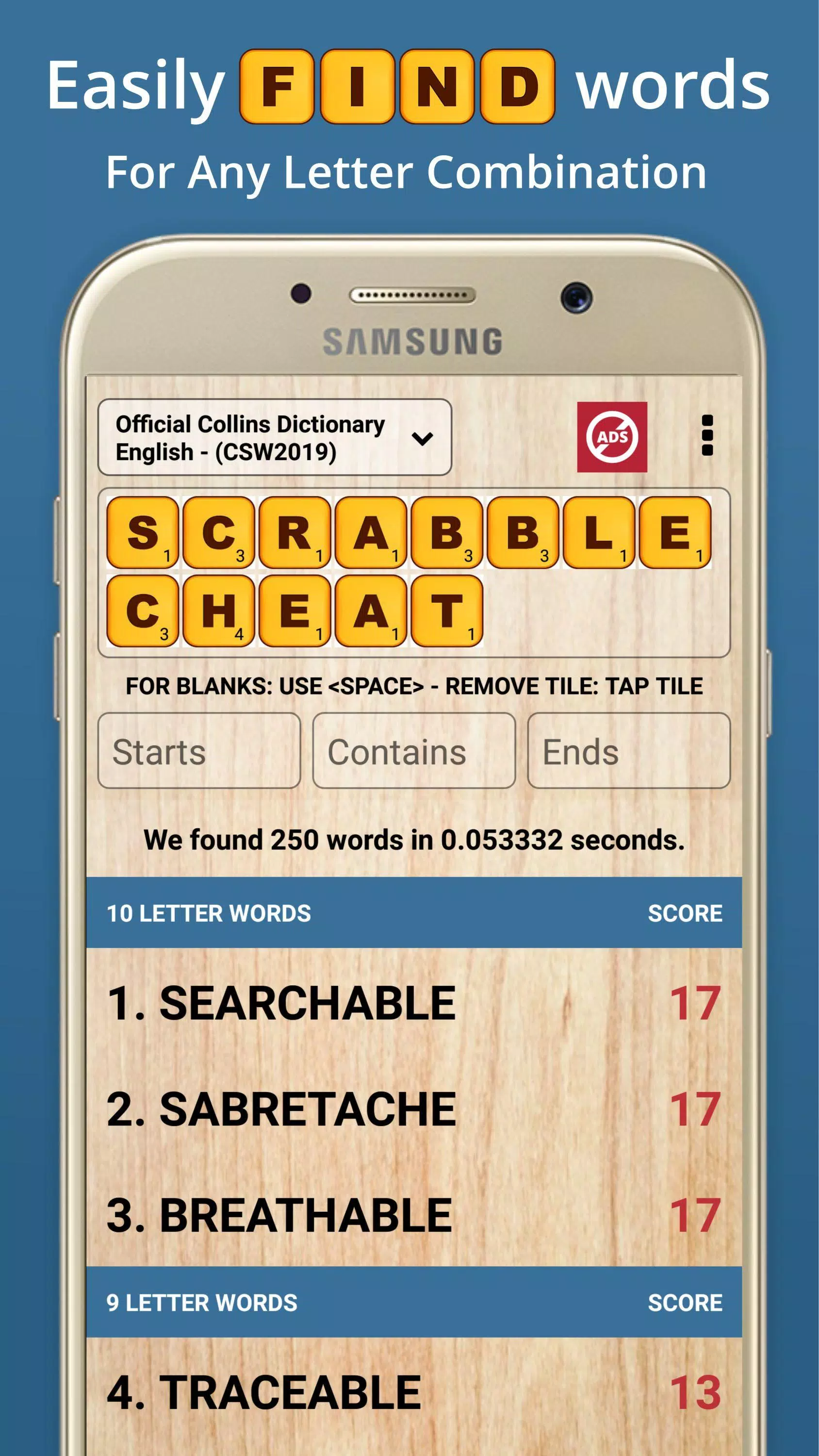 Scrabble & WWF Word Checker Screenshots