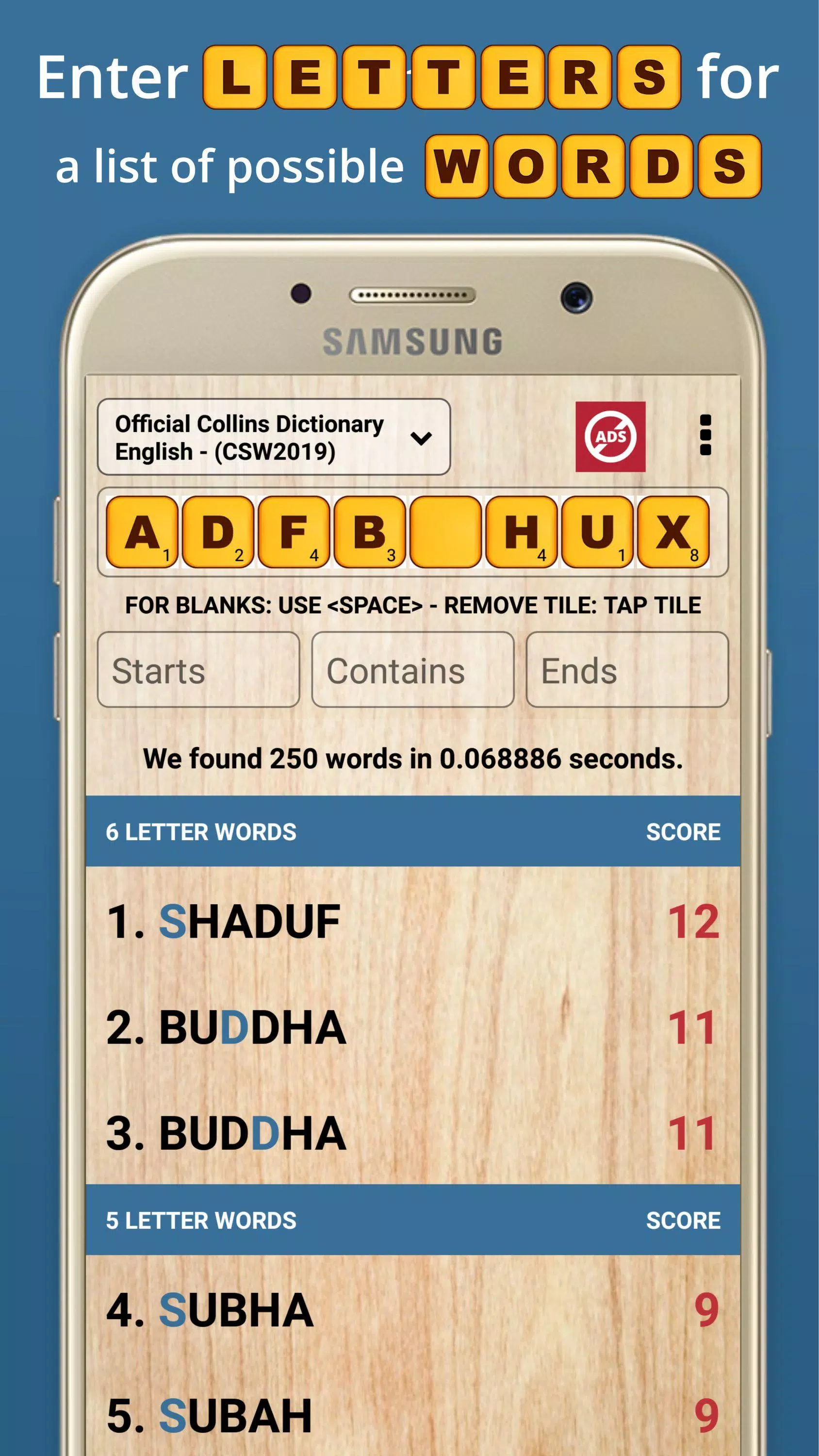 Scrabble & WWF Word Checker Screenshots