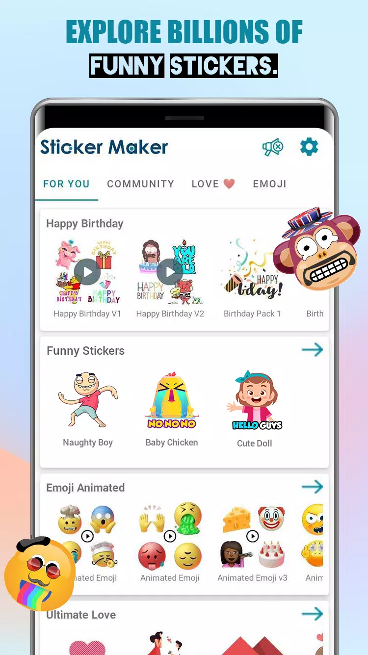 Captures d'écran de Sticker Maker for WhatsApp