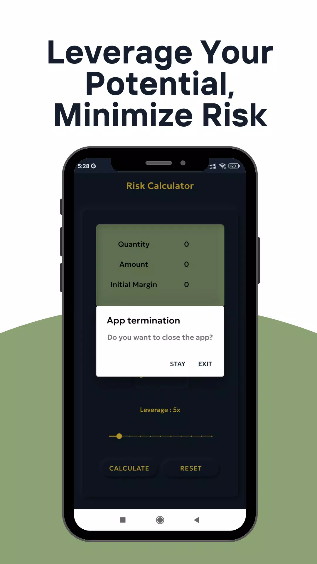 Risk Management Calculator Screenshots