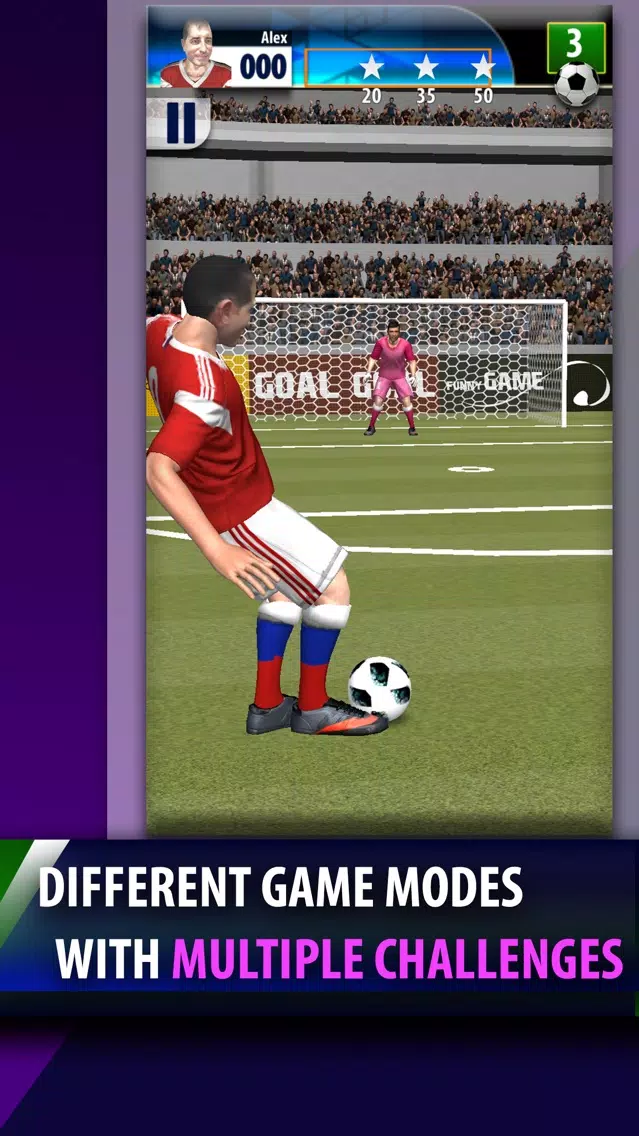 Tangkapan skrin Real Free Kicks 3D Soccer Game
