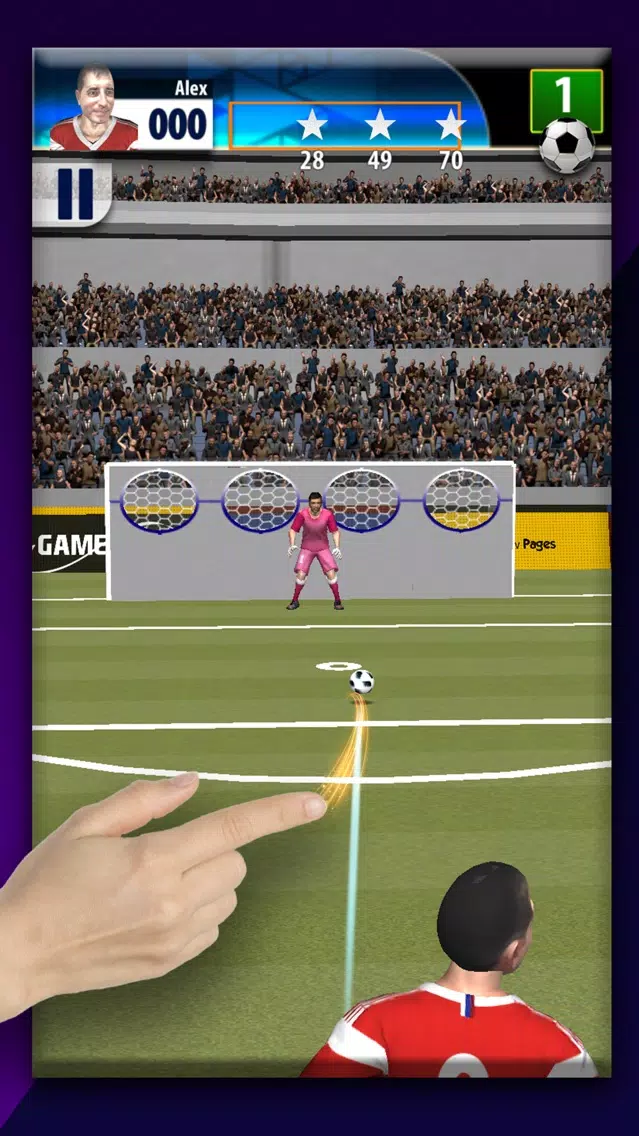Tangkapan skrin Real Free Kicks 3D Soccer Game