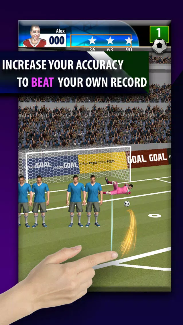 Tangkapan skrin Real Free Kicks 3D Soccer Game