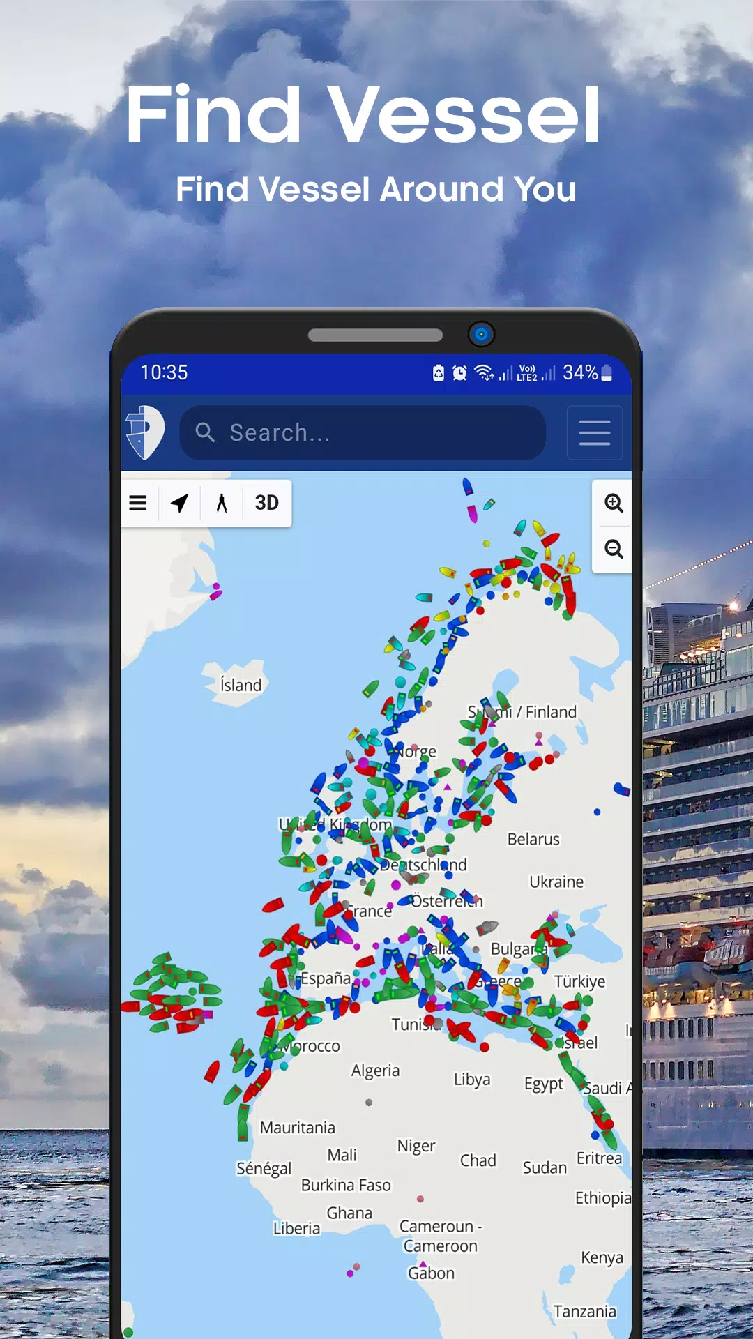 Marine traffic - Ship Position Screenshots